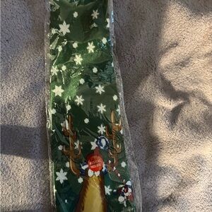 TYME Green Snowflake with Reindeer musical Tie